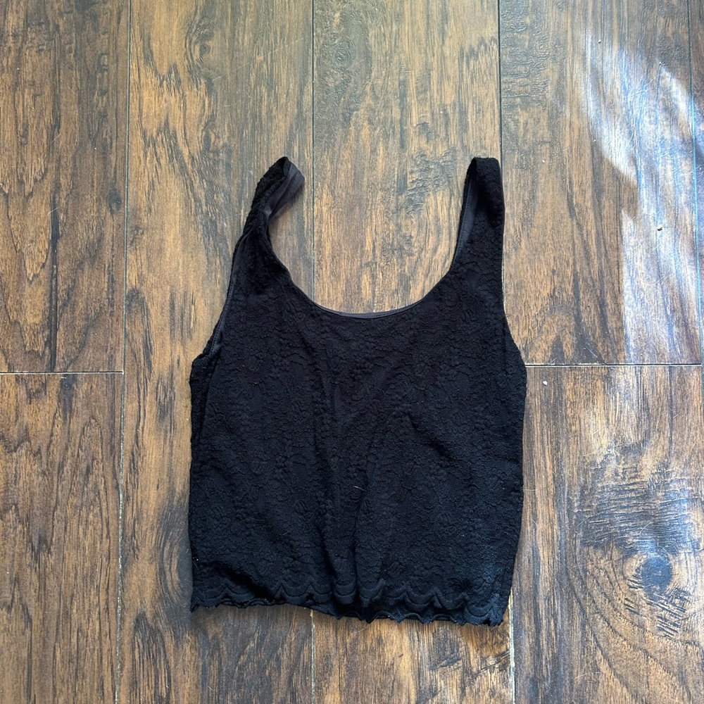 Ginger G Black Lace Detail Top